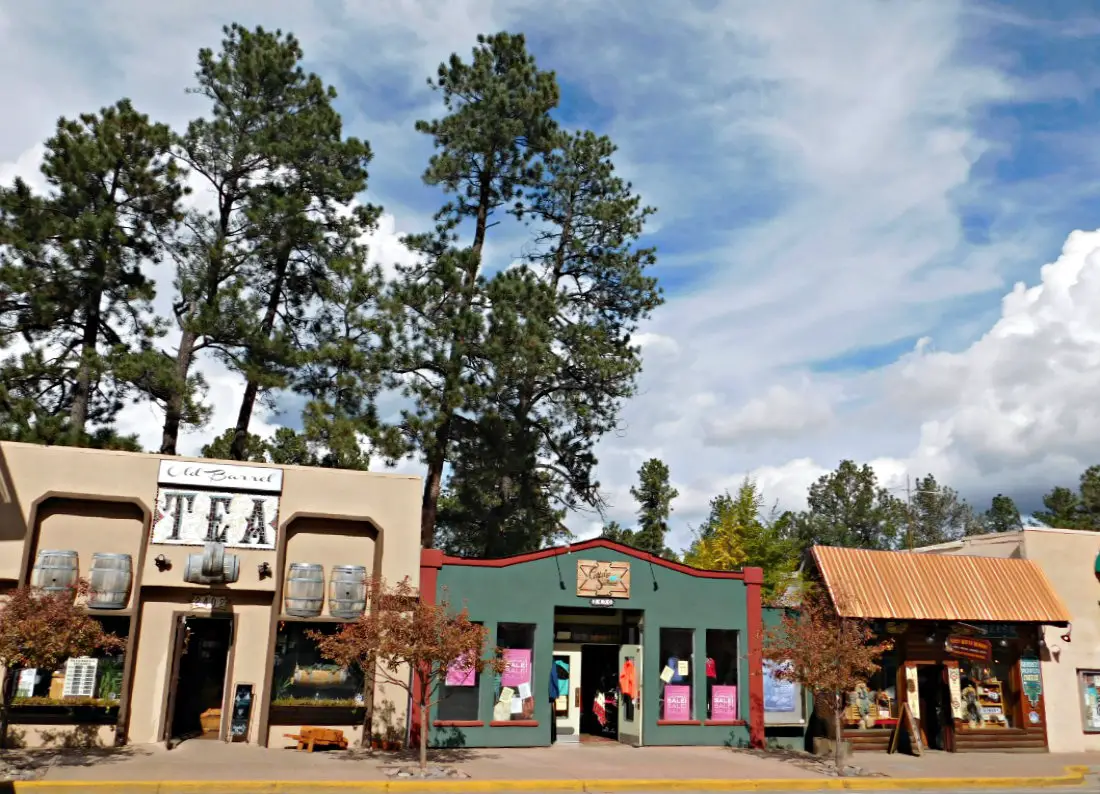 Main Street in the mountain town of Ruidoso, New Mexico