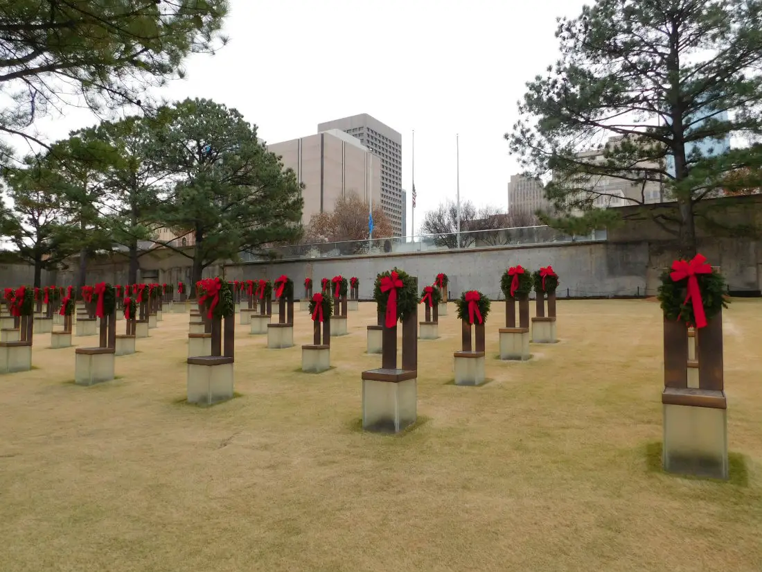 Paying my respects at the Oklahoma Bombing Memorial during month forty two of Digital Nomad Life