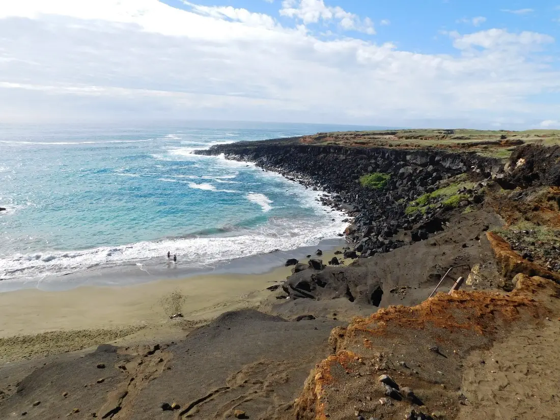 Green Sand Beach on the island of Hawaii