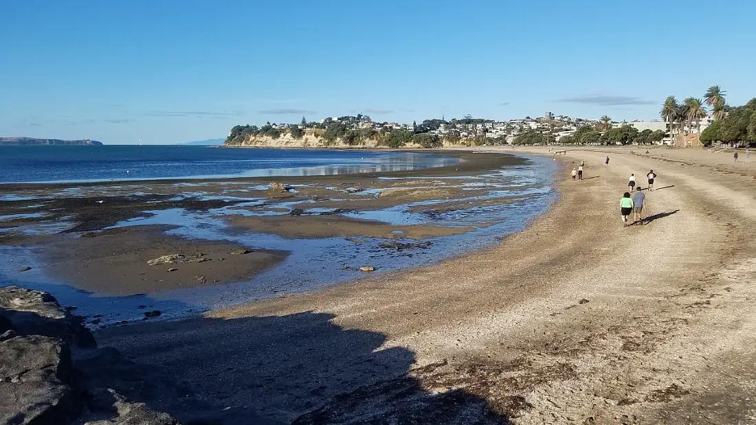 St Helier’s Beach in Auckland during the lockdown