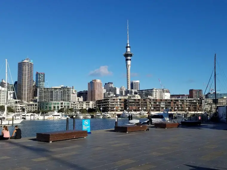 Wynyard Quarter in Auckland during the lockdown
