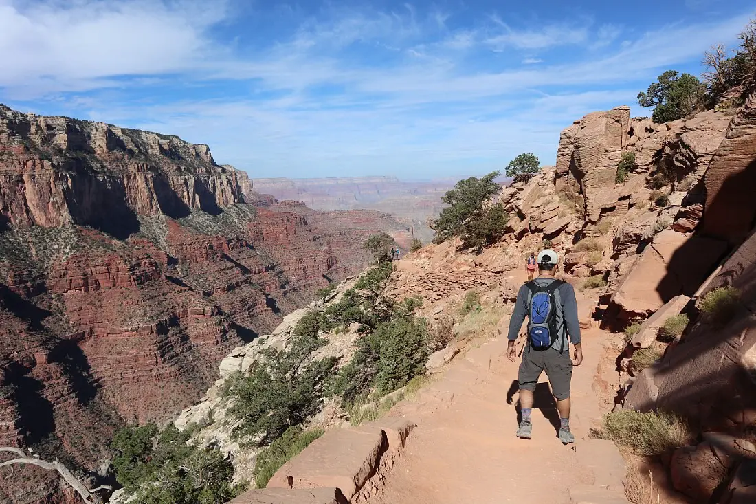 Hiking the South Kaibab trail at the Grand Canyon
