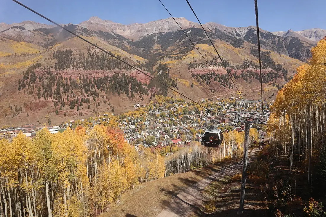 Telluride from the gondola in fall