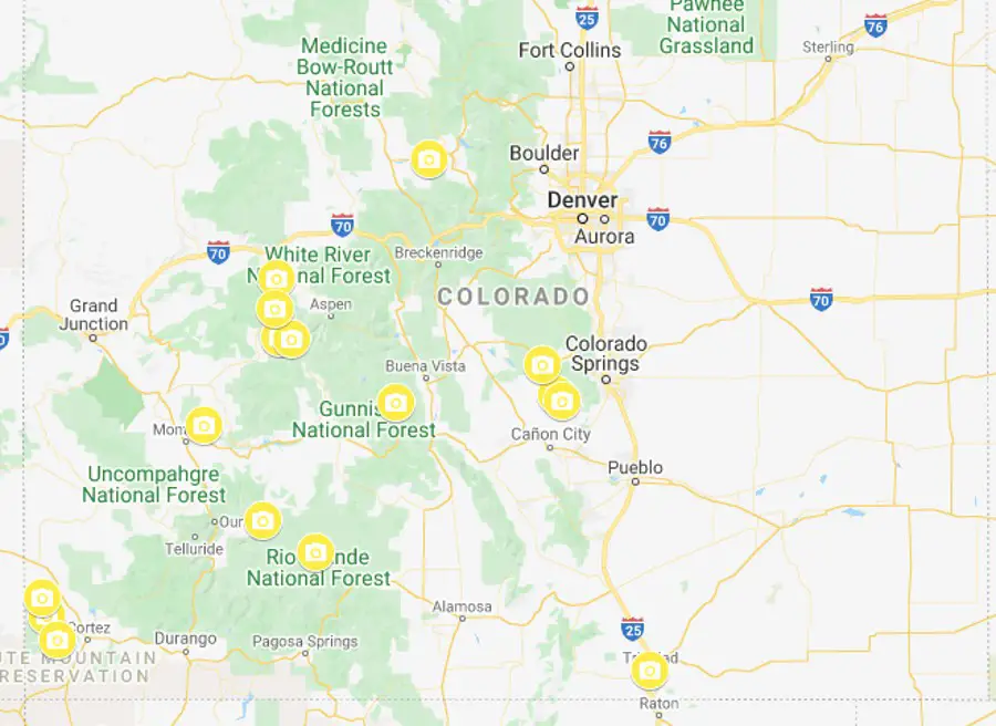 Hidden Gems of Colorado Map