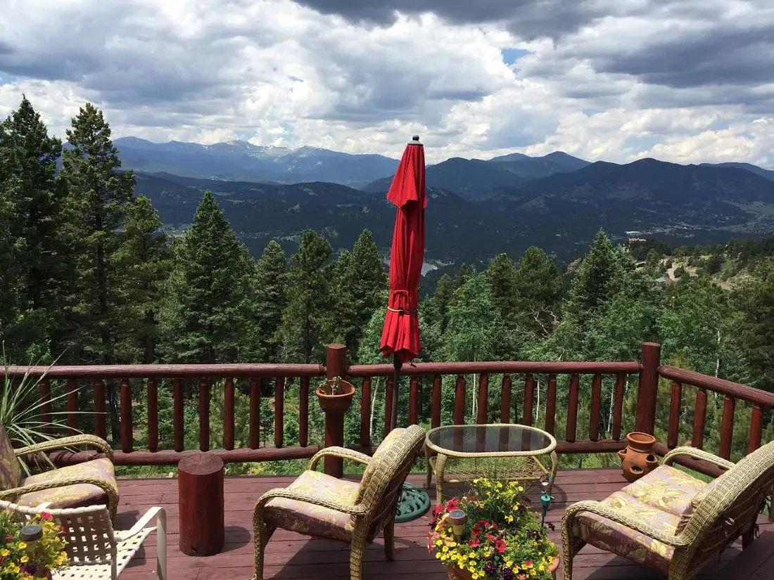 Views over the mountains near Evergreen - one of the best mountain towns near Denver