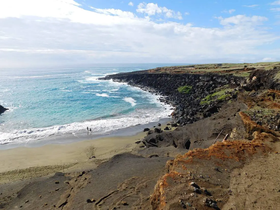Big Island hike to a Green Sand Beach