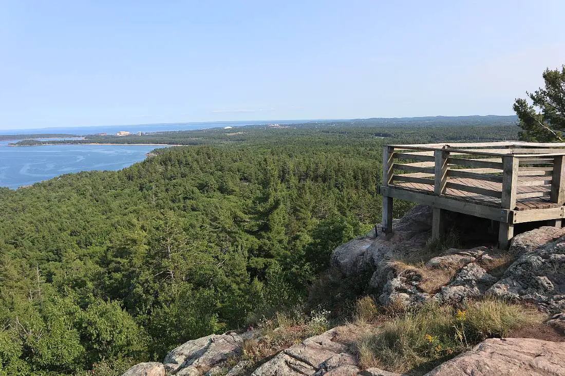 Hiking to the top of Sugarloaf Mountain is one of the best things to do in Marquette MI
