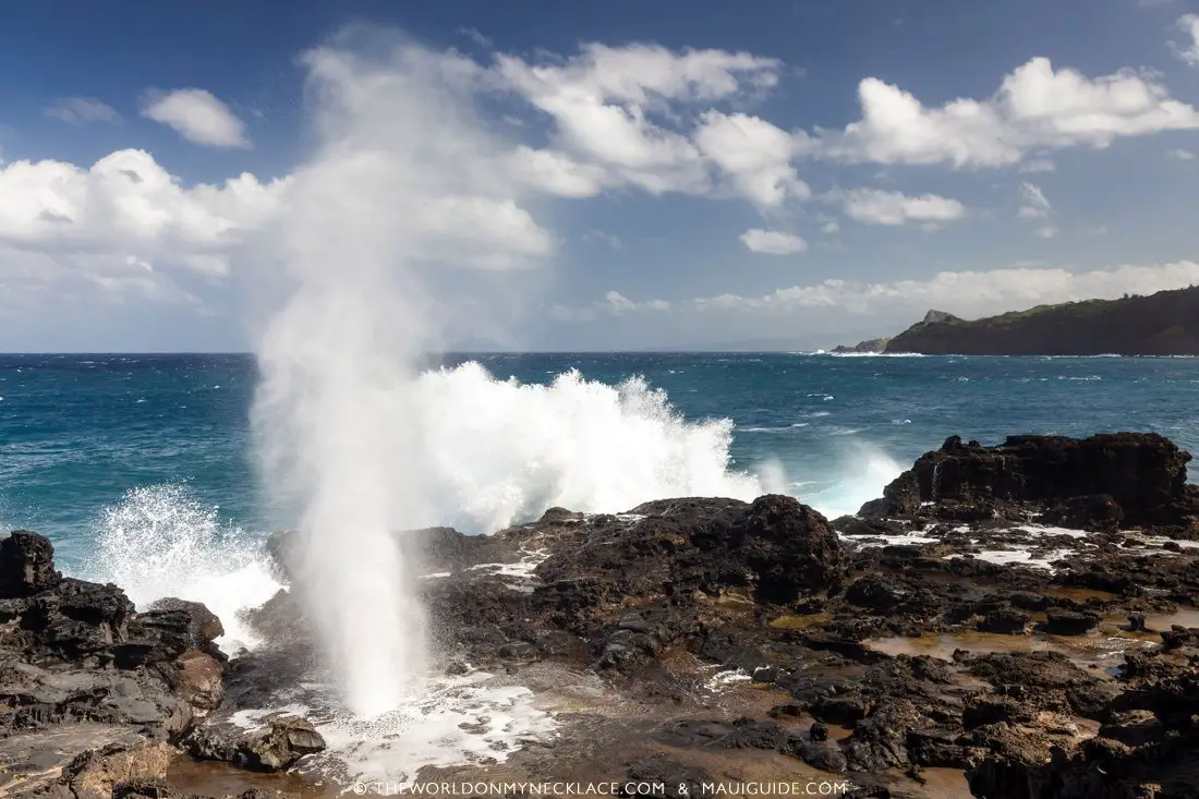 Nakalele Blowhole on the northern coast of Maui, Hawaii