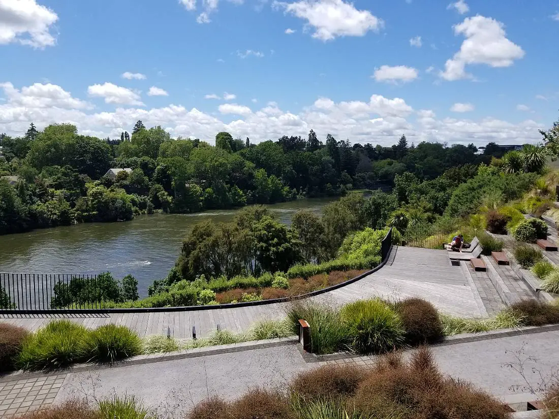 View over Waikato River in Hamilton
