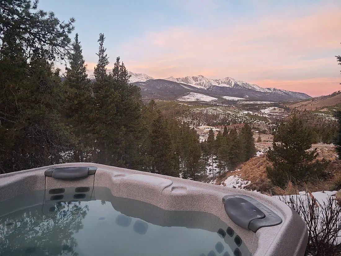 Hot tub views in Breckenridge