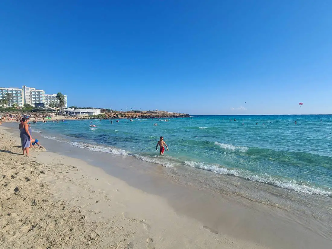 Make sure to visit Nissi Beach when visiting Cyprus by car